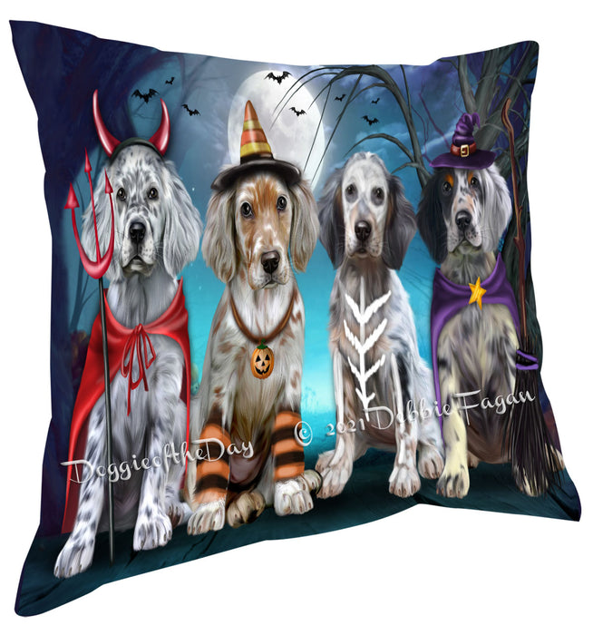 Happy Halloween Trick or Treat English Setter Dogs Pillow with Top Quality High-Resolution Images - Ultra Soft Pet Pillows for Sleeping - Reversible & Comfort - Ideal Gift for Dog Lover - Cushion for Sofa Couch Bed - 100% Polyester, PILA88507