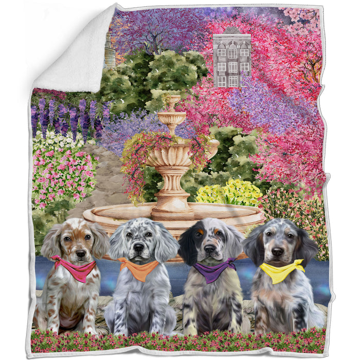 English Setter Blanket: Explore a Variety of Designs, Personalized, Custom Bed Blankets, Cozy Sherpa, Fleece and Woven, Dog Gift for Pet Lovers