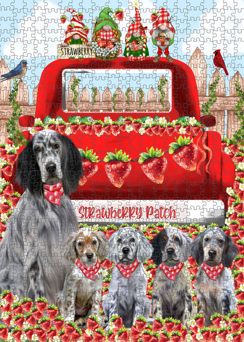 English Setter Jigsaw Puzzle: Interlocking Puzzles Games for Adult, Explore a Variety of Custom Designs, Personalized, Pet and Dog Lovers Gift