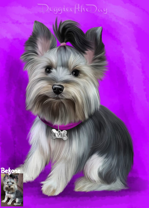 Digital Painting PERSONALIZED PET PORTRAIT! Custom Pet Dog or Cat Art