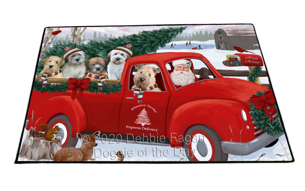 Christmas Santa Express Delivery Wheaten Terriers Dog Family Floormat FLMS52524