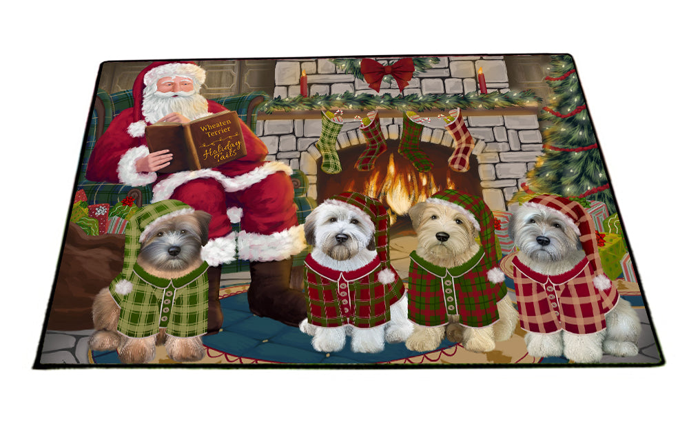 Christmas Cozy Holiday Tails Wheaten Terriers Dog Floormat FLMS52791