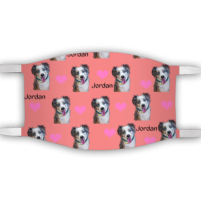 Custom Add Your Photo Here PET Dog Cat Photos on Face Mask