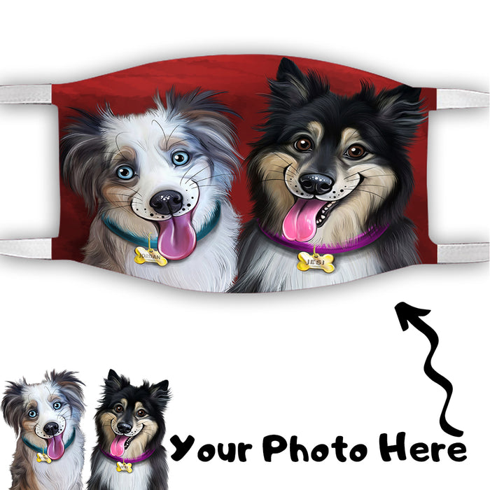 Add Your PERSONALIZED PET Painting Portrait on Face Mask
