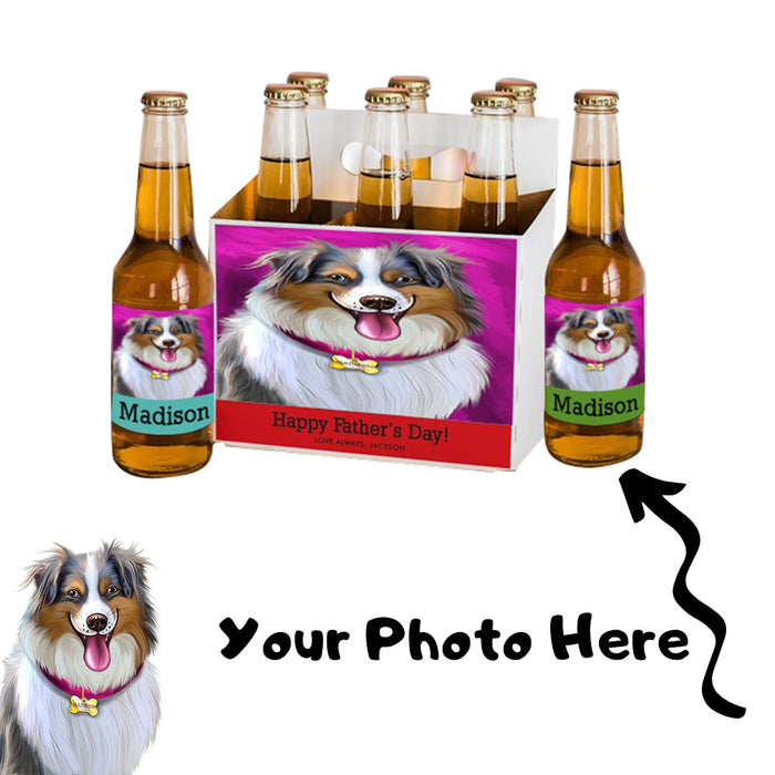 Add Your PERSONALIZED PET Painting Portrait Photo on Labels and Carrier Set