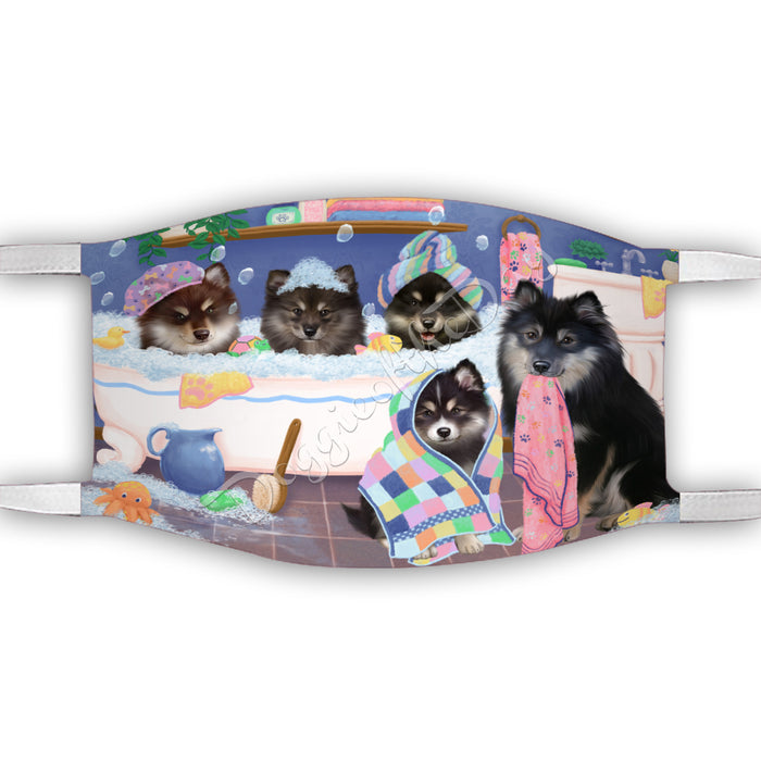 Rub A Dub Dogs In A Tub  Finnish Lapphund Dogs Face Mask FM49504