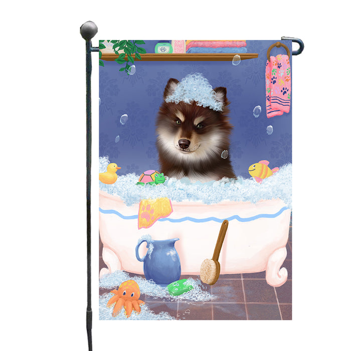 Rub a Dub Dogs in a Tub Finnish Lapphund Dog Garden Flags Outdoor Decor for Homes and Gardens Double Sided Garden Yard Spring Decorative Vertical Home Flags Garden Porch Lawn Flag for Decorations GFLG67994