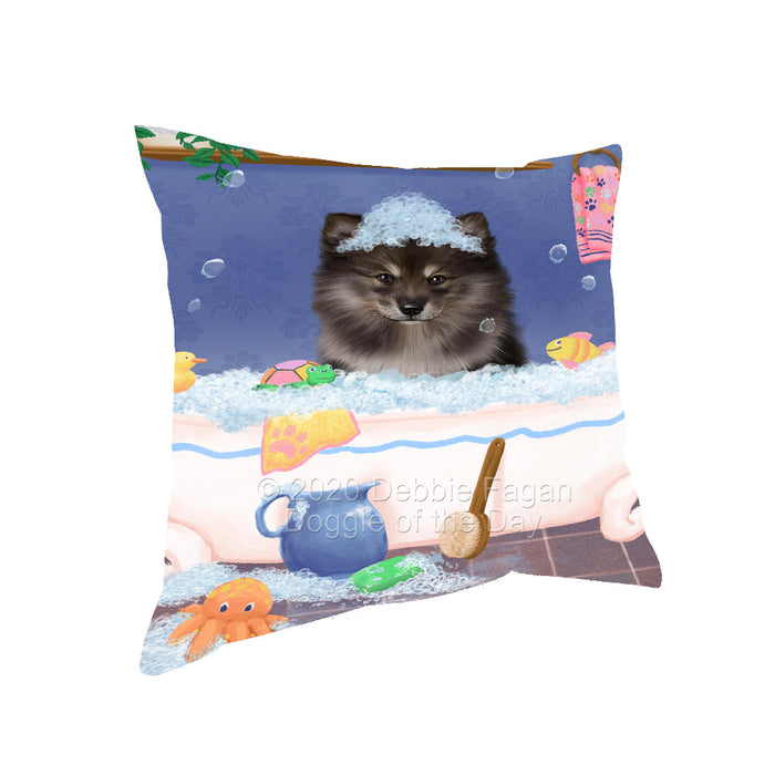 Rub a Dub Dogs in a Tub Finnish Lapphund Dog Pillow with Top Quality High-Resolution Images - Ultra Soft Pet Pillows for Sleeping - Reversible & Comfort - Ideal Gift for Dog Lover - Cushion for Sofa Couch Bed - 100% Polyester, PILA92335