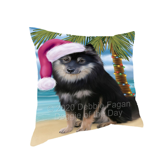 Christmas Summertime Island Tropical Beach Finnish Lapphund Dog Pillow with Top Quality High-Resolution Images - Ultra Soft Pet Pillows for Sleeping - Reversible & Comfort - Ideal Gift for Dog Lover - Cushion for Sofa Couch Bed - 100% Polyester, PILA92788