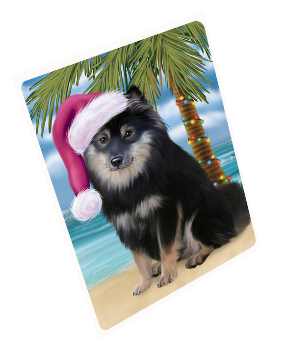 Christmas Summertime Island Tropical Beach Finnish Lapphund Dog Cutting Board - For Kitchen - Scratch & Stain Resistant - Designed To Stay In Place - Easy To Clean By Hand - Perfect for Chopping Meats, Vegetables, CA83262