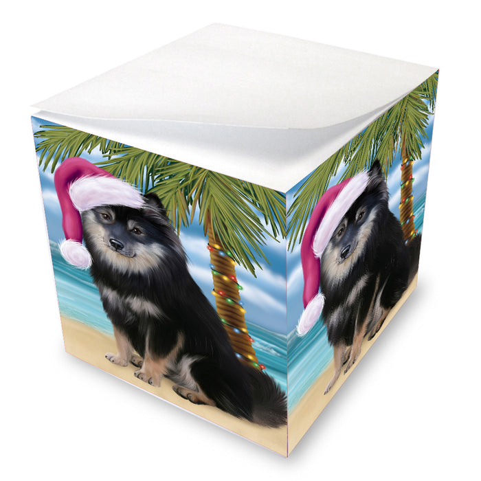 Christmas Summertime Island Tropical Beach Finnish Lapphund Dog Note Cube NOC-DOTD-A57460