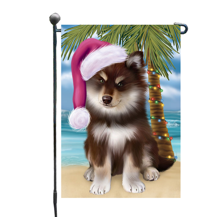 Christmas Summertime Island Tropical Beach Finnish Lapphund Dog Garden Flags Outdoor Decor for Homes and Gardens Double Sided Garden Yard Spring Decorative Vertical Home Flags Garden Porch Lawn Flag for Decorations GFLG68147