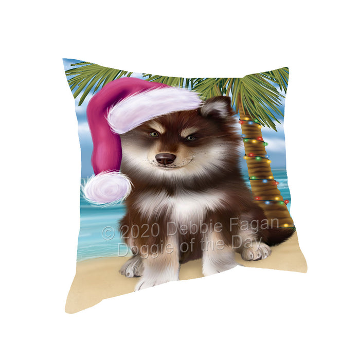 Christmas Summertime Island Tropical Beach Finnish Lapphund Dog Pillow with Top Quality High-Resolution Images - Ultra Soft Pet Pillows for Sleeping - Reversible & Comfort - Ideal Gift for Dog Lover - Cushion for Sofa Couch Bed - 100% Polyester, PILA92791