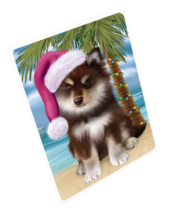 Christmas Summertime Island Tropical Beach Finnish Lapphund Dog Cutting Board - For Kitchen - Scratch & Stain Resistant - Designed To Stay In Place - Easy To Clean By Hand - Perfect for Chopping Meats, Vegetables, CA83264