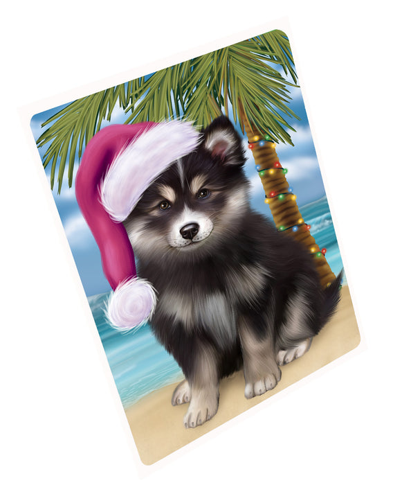 Christmas Summertime Island Tropical Beach Finnish Lapphund Dog Cutting Board - For Kitchen - Scratch & Stain Resistant - Designed To Stay In Place - Easy To Clean By Hand - Perfect for Chopping Meats, Vegetables, CA83266