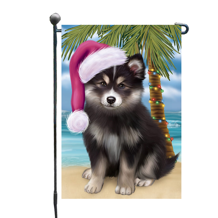 Christmas Summertime Island Tropical Beach Finnish Lapphund Dog Garden Flags Outdoor Decor for Homes and Gardens Double Sided Garden Yard Spring Decorative Vertical Home Flags Garden Porch Lawn Flag for Decorations GFLG68148