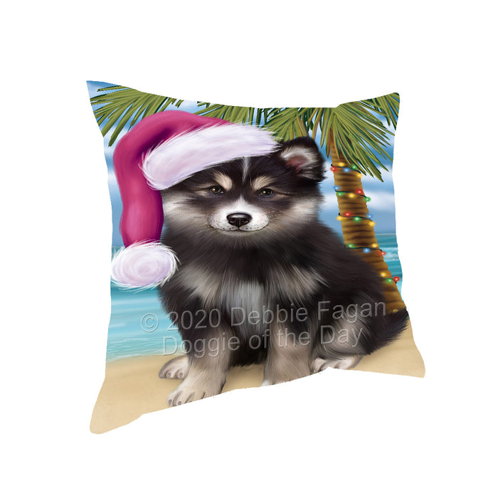Christmas Summertime Island Tropical Beach Finnish Lapphund Dog Pillow with Top Quality High-Resolution Images - Ultra Soft Pet Pillows for Sleeping - Reversible & Comfort - Ideal Gift for Dog Lover - Cushion for Sofa Couch Bed - 100% Polyester, PILA92794