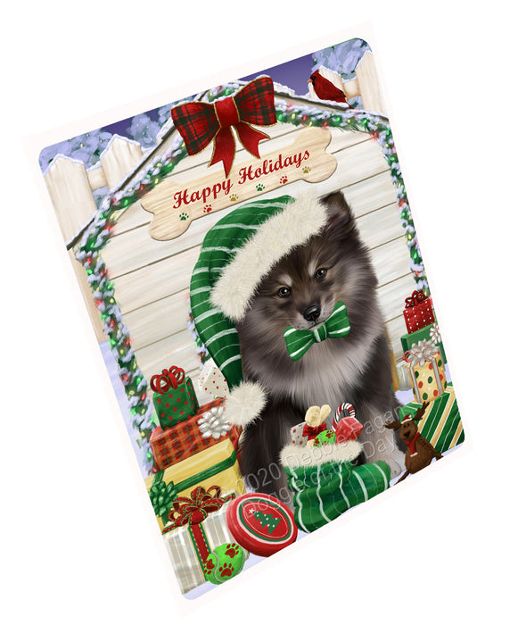 Christmas House with Presents Finnish Lapphund Dog Refrigerator/Dishwasher Magnet - Kitchen Decor Magnet - Pets Portrait Unique Magnet - Ultra-Sticky Premium Quality Magnet RMAG112318