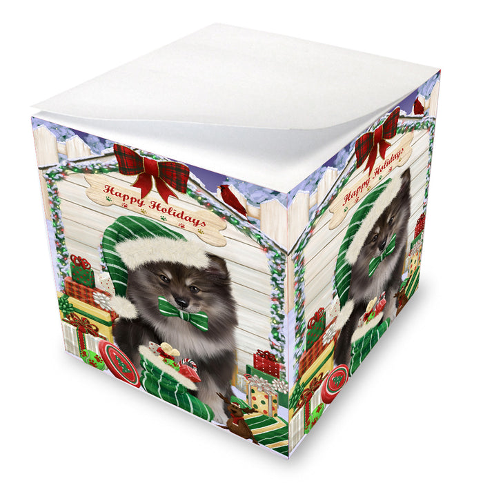 Christmas House with Presents Finnish Lapphund Dog Note Cube NOC-DOTD-A57415