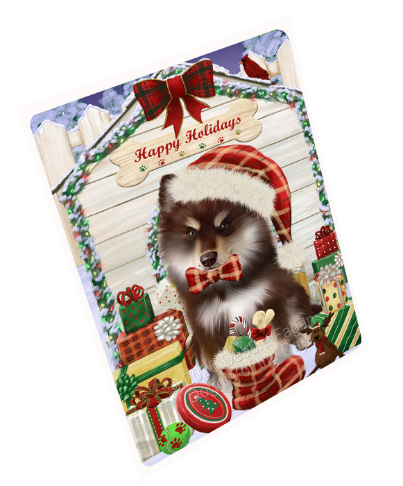 Christmas House with Presents Finnish Lapphund Dog Refrigerator/Dishwasher Magnet - Kitchen Decor Magnet - Pets Portrait Unique Magnet - Ultra-Sticky Premium Quality Magnet RMAG112323