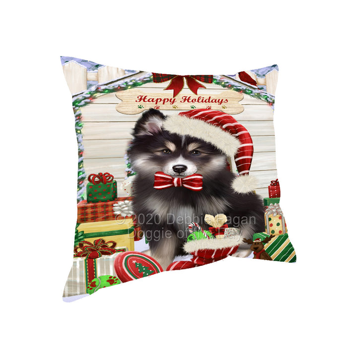 Christmas House with Presents Finnish Lapphund Dog Pillow with Top Quality High-Resolution Images - Ultra Soft Pet Pillows for Sleeping - Reversible & Comfort - Ideal Gift for Dog Lover - Cushion for Sofa Couch Bed - 100% Polyester, PILA92563