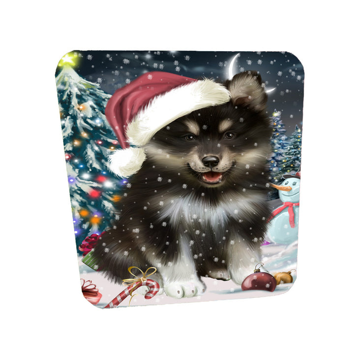 Christmas Holly Jolly Finnish Lapphund Dog Coasters Set of 4 CSTA58459