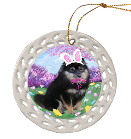 Easter holiday Finnish Lapphund Dog Doily Ornament DPOR58979