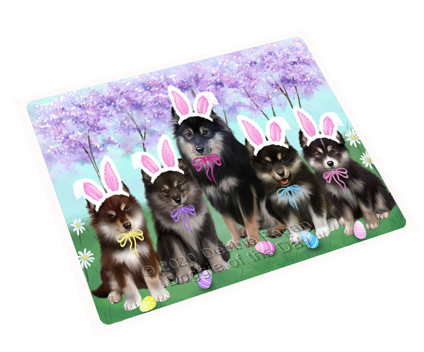 Easter Holiday Finnish Lapphund Dogs Cutting Board - For Kitchen - Scratch & Stain Resistant - Designed To Stay In Place - Easy To Clean By Hand - Perfect for Chopping Meats, Vegetables