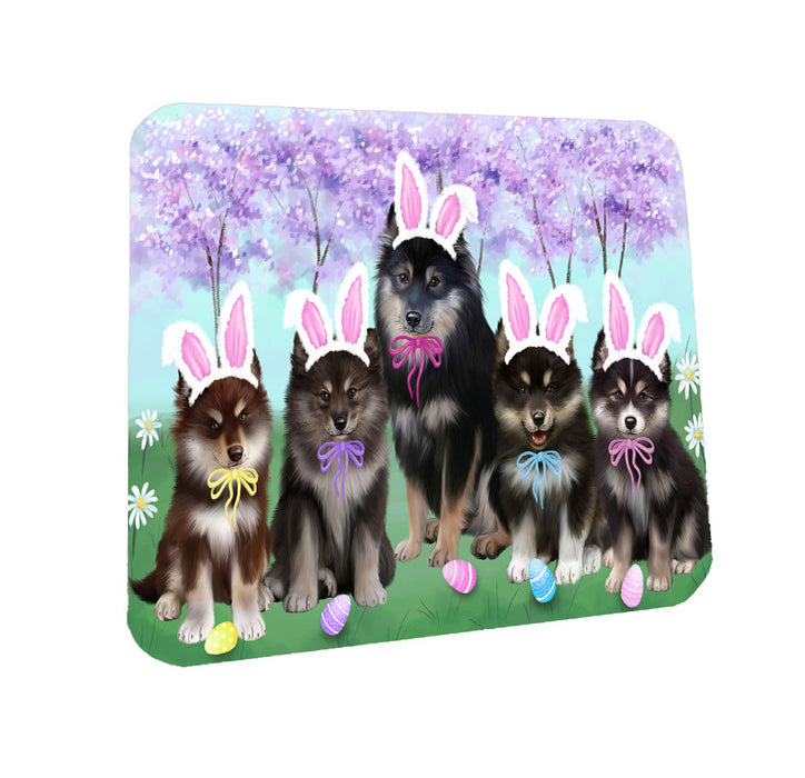 Easter Holiday Finnish Lapphund Dogs Coasters Set of 4 CSTA58566