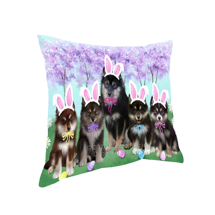 Easter Holiday Finnish Lapphund Dogs Pillow with Top Quality High-Resolution Images - Ultra Soft Pet Pillows for Sleeping - Reversible & Comfort - Ideal Gift for Dog Lover - Cushion for Sofa Couch Bed - 100% Polyester
