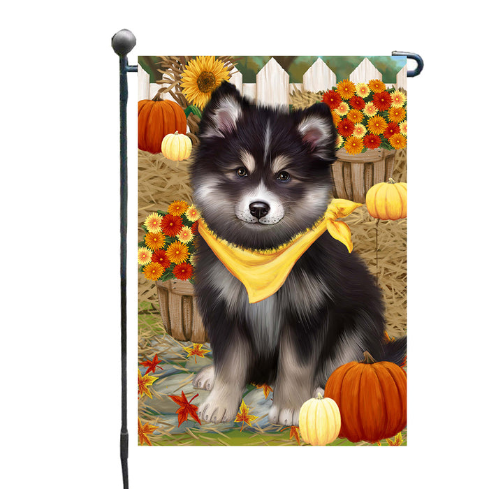 Fall Pumpkin Autumn Greeting Finnish Lapphund Dog Garden Flags Outdoor Decor for Homes and Gardens Double Sided Garden Yard Spring Decorative Vertical Home Flags Garden Porch Lawn Flag for Decorations GFLG68242