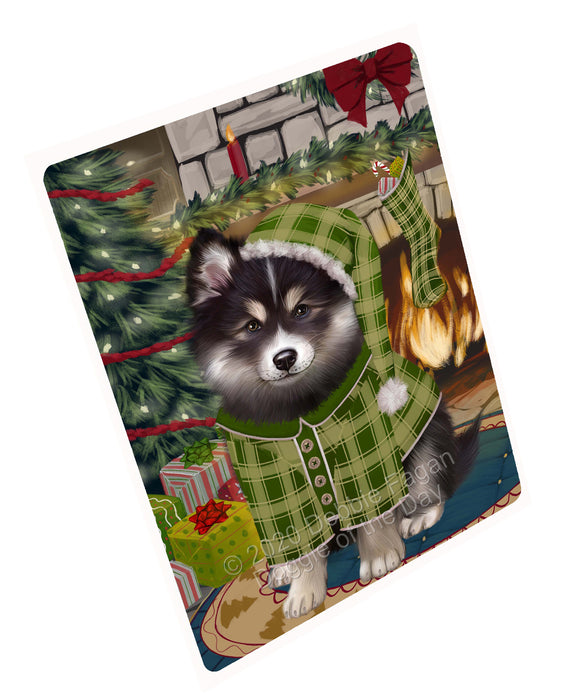 The Christmas Stocking was Hung Finnish Lapphund Dog Cutting Board - For Kitchen - Scratch & Stain Resistant - Designed To Stay In Place - Easy To Clean By Hand - Perfect for Chopping Meats, Vegetables, CA83868