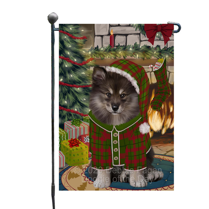 The Christmas Stocking was Hung Finnish Lapphund Dog Garden Flags Outdoor Decor for Homes and Gardens Double Sided Garden Yard Spring Decorative Vertical Home Flags Garden Porch Lawn Flag for Decorations GFLG68450