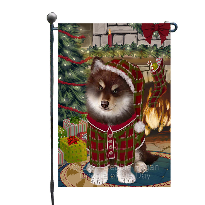 The Christmas Stocking was Hung Finnish Lapphund Dog Garden Flags Outdoor Decor for Homes and Gardens Double Sided Garden Yard Spring Decorative Vertical Home Flags Garden Porch Lawn Flag for Decorations GFLG68451