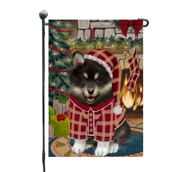 The Christmas Stocking was Hung Finnish Lapphund Dog Garden Flags Outdoor Decor for Homes and Gardens Double Sided Garden Yard Spring Decorative Vertical Home Flags Garden Porch Lawn Flag for Decorations GFLG68452