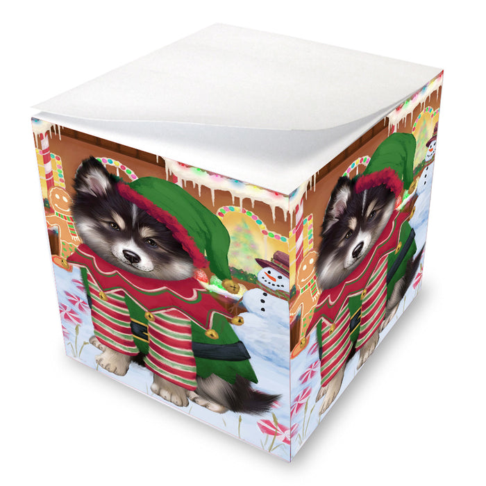 Christmas Gingerbread Elf Finnish Lapphund Dog Note Cube NOC-DOTD-A57389