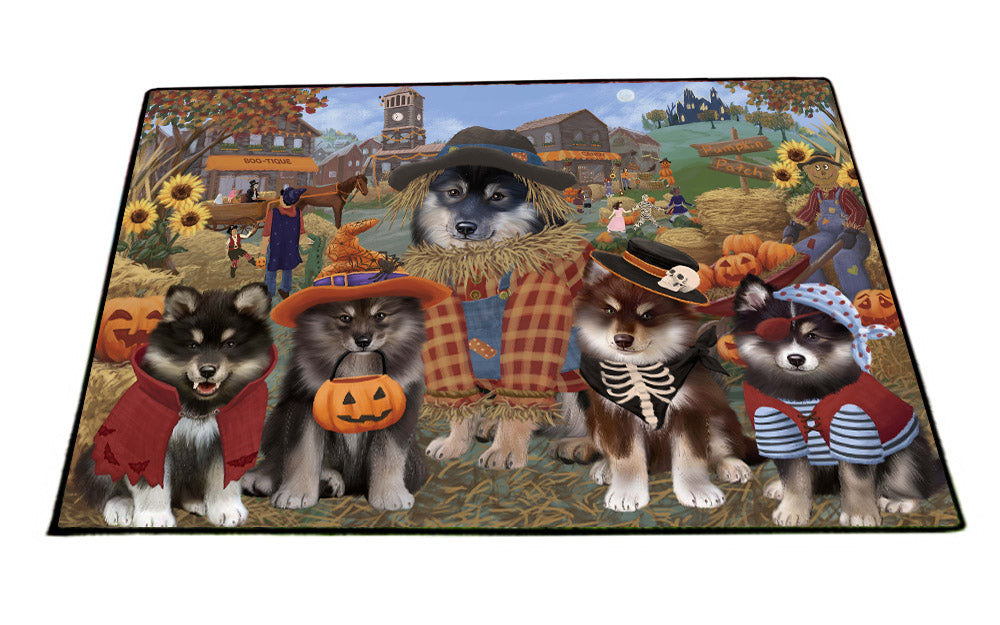 Halloween 'Round Town Finnish Lapphund Dogs Floormat FLMS55624