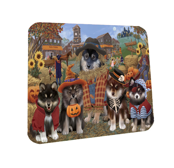 Halloween 'Round Town Finnish Lapphund Dogs Coasters Set of 4 CSTA58201