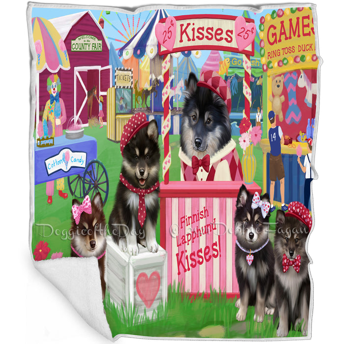 Carnival Kissing Booth Finnish Lapphund Dogs Blanket BLNKT142593
