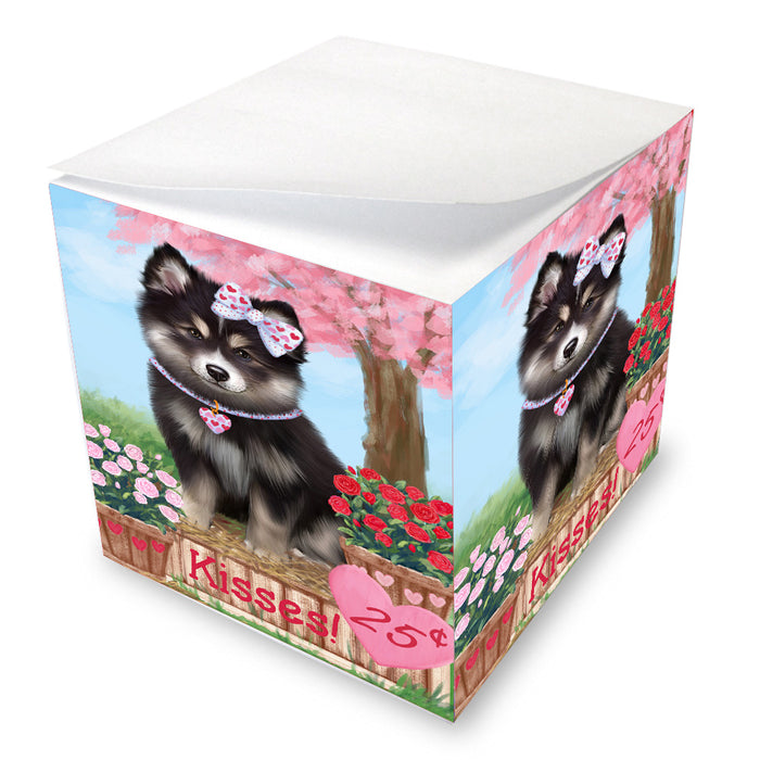 Rosie 25 Cent Kisses Finnish Lapphund Dog Note Cube NOC-DOTD-A57310