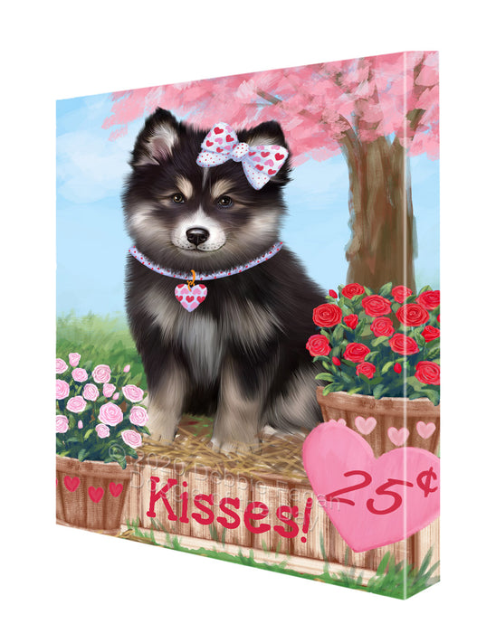 Rosie 25 Cent Kisses Finnish Lapphund Dog Canvas Wall Art - Premium Quality Ready to Hang Room Decor Wall Art Canvas - Unique Animal Printed Digital Painting for Decoration CVS291