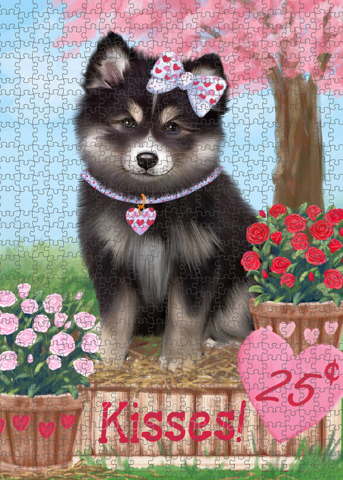 Rosie 25 Cent Kisses Finnish Lapphund Dog Portrait Jigsaw Puzzle for Adults Animal Interlocking Puzzle Game Unique Gift for Dog Lover's with Metal Tin Box PZL586
