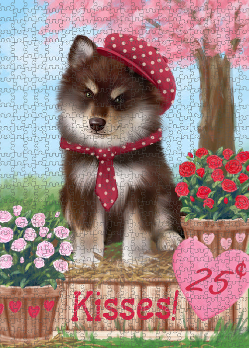 Rosie 25 Cent Kisses Finnish Lapphund Dog Portrait Jigsaw Puzzle for Adults Animal Interlocking Puzzle Game Unique Gift for Dog Lover's with Metal Tin Box PZL587