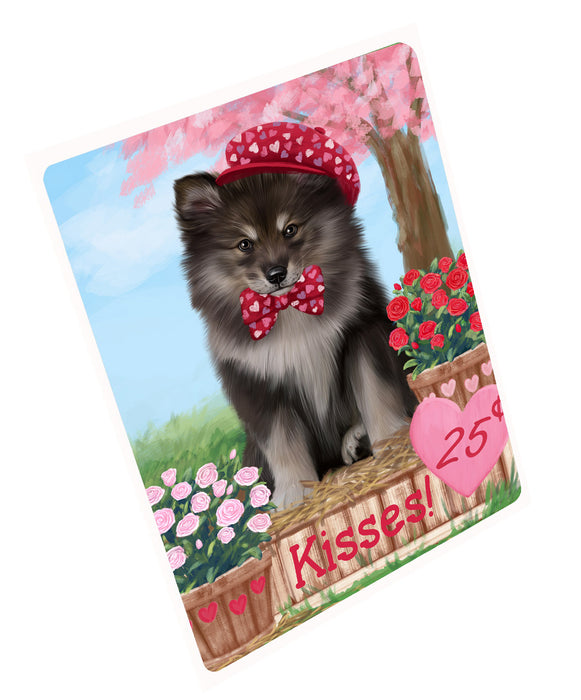 Rosie 25 Cent Kisses Finnish Lapphund Dog Cutting Board - For Kitchen - Scratch & Stain Resistant - Designed To Stay In Place - Easy To Clean By Hand - Perfect for Chopping Meats, Vegetables, CA82902