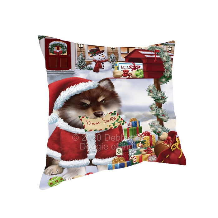 Christmas Dear Santa Mailbox Finnish Lapphund Dog Pillow with Top Quality High-Resolution Images - Ultra Soft Pet Pillows for Sleeping - Reversible & Comfort - Ideal Gift for Dog Lover - Cushion for Sofa Couch Bed - 100% Polyester, PILA92158