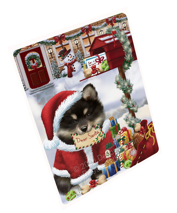 Christmas Dear Santa Mailbox Finnish Lapphund Dog Cutting Board - For Kitchen - Scratch & Stain Resistant - Designed To Stay In Place - Easy To Clean By Hand - Perfect for Chopping Meats, Vegetables, CA82844