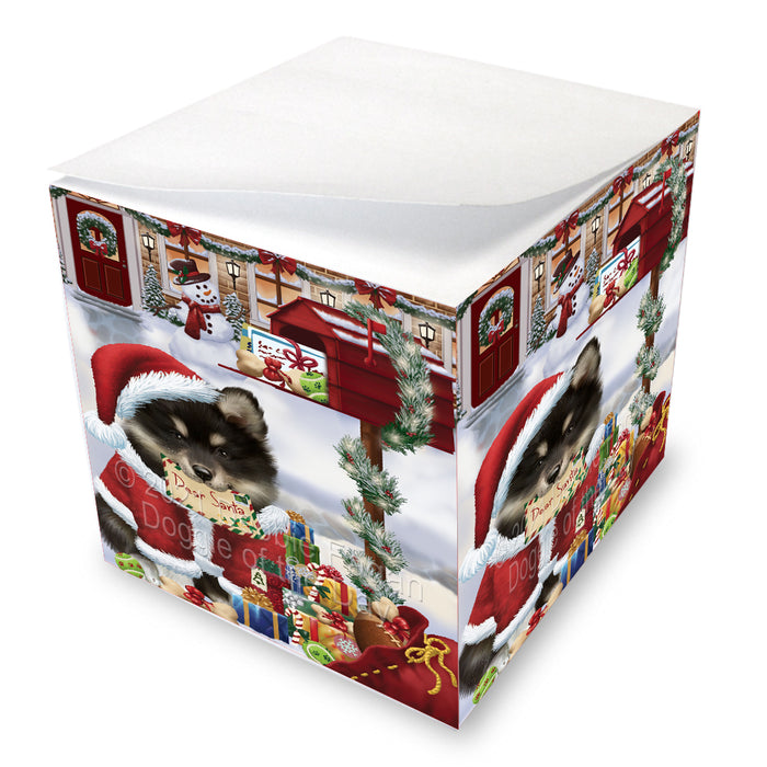 Christmas Dear Santa Mailbox Finnish Lapphund Dog Note Cube NOC-DOTD-A57283