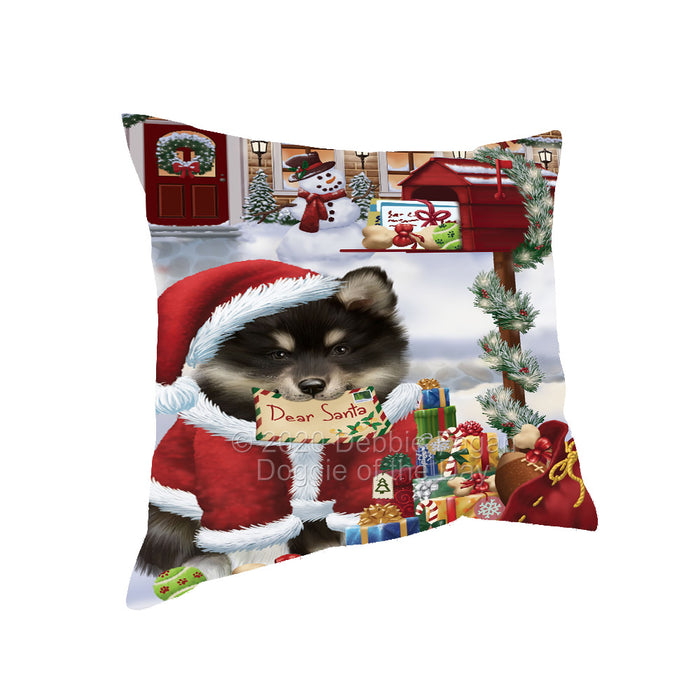 Christmas Dear Santa Mailbox Finnish Lapphund Dog Pillow with Top Quality High-Resolution Images - Ultra Soft Pet Pillows for Sleeping - Reversible & Comfort - Ideal Gift for Dog Lover - Cushion for Sofa Couch Bed - 100% Polyester, PILA92161