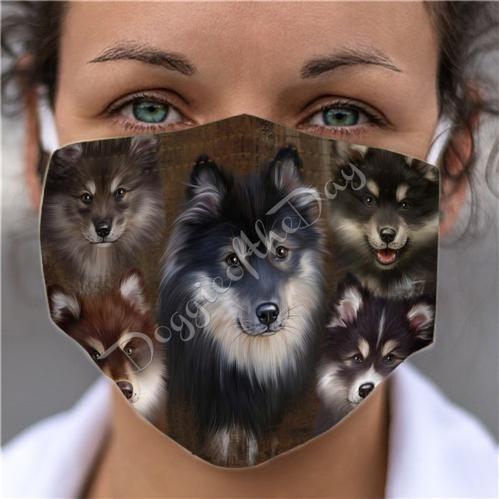 Rustic Finnish Lapphund Dogs Face Mask FM50054