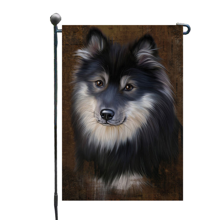 Rustic Finnish Lapphund Dog Garden Flags Outdoor Decor for Homes and Gardens Double Sided Garden Yard Spring Decorative Vertical Home Flags Garden Porch Lawn Flag for Decorations GFLG67864